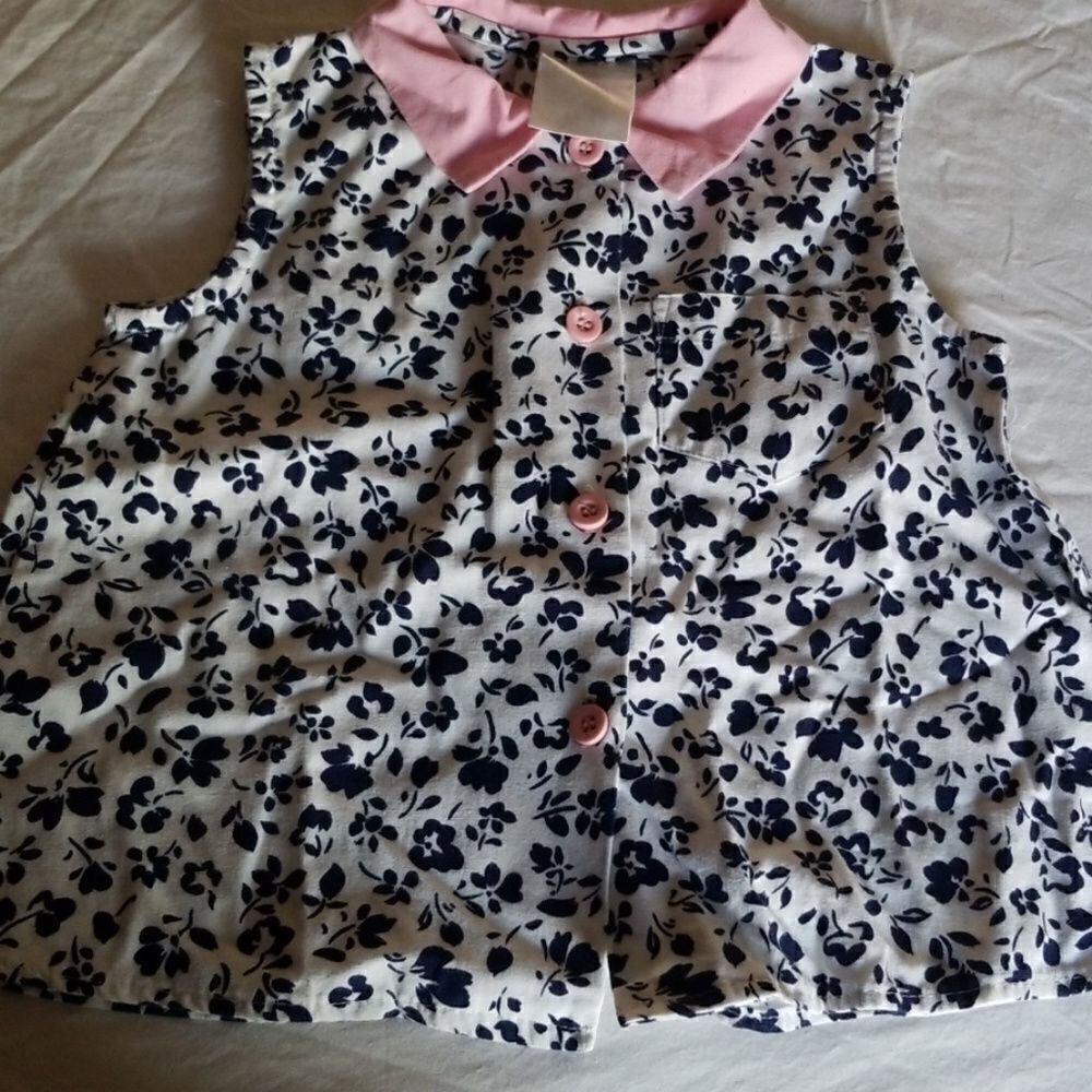 Vintage Floral Sleeveless Top by Wee Clancy